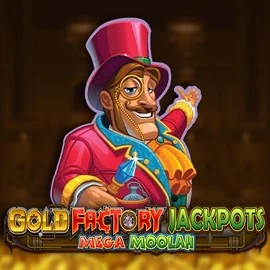 Gold Factory Jackpots Mega Moolah slot visual from Aurum Signature Studios available on stonevegass.pl