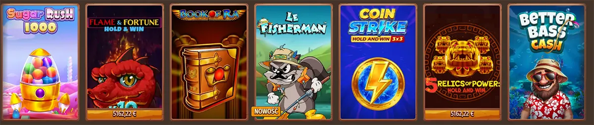 Play top slot games at Stone Vegas Casino, including Sugar Rush 1000, Book of Ra, Coin Strike, Relics of Power, and more exciting titles.
